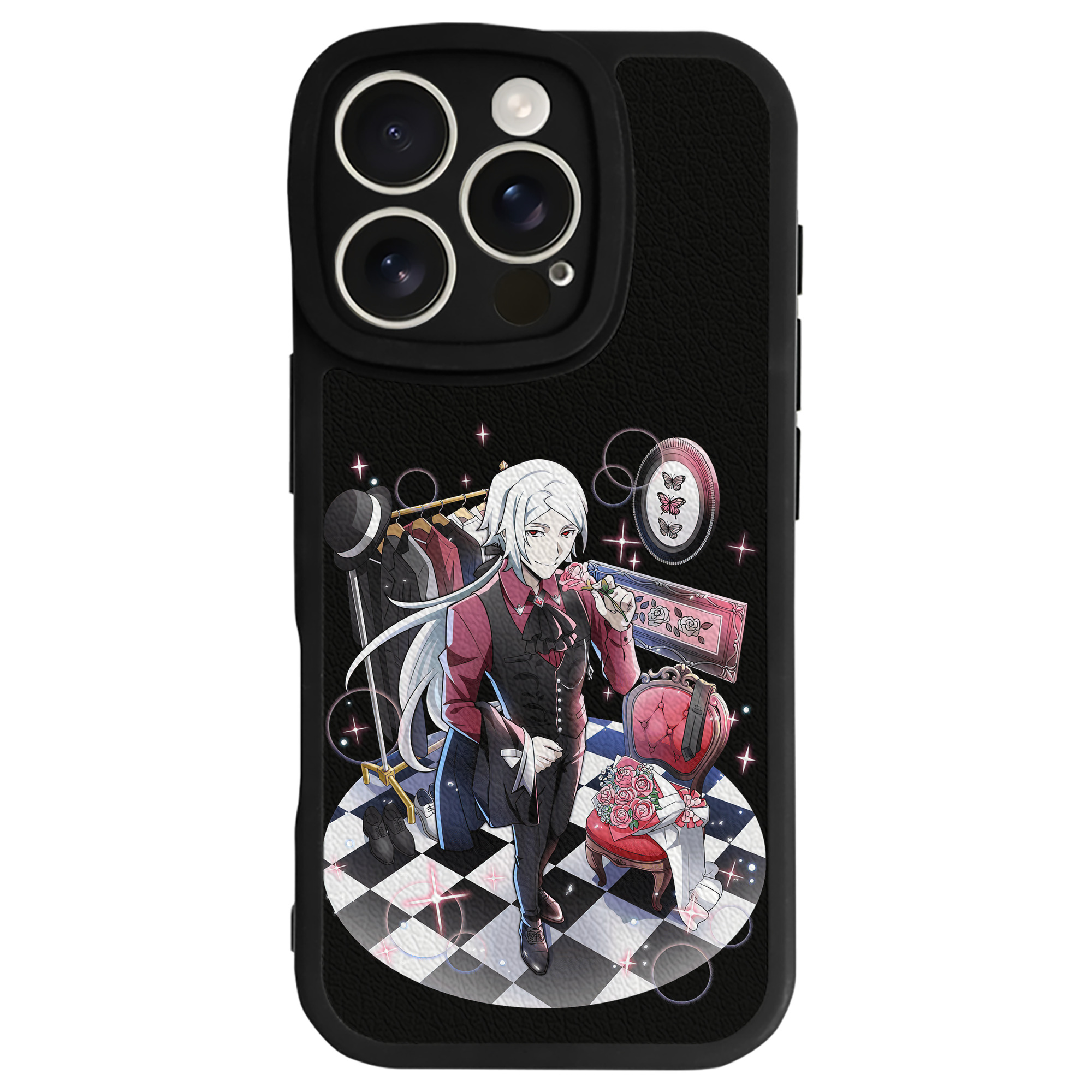 （画像用） 文豪ストレイドッグス Bungo Stray Dogs 【iPhone 16シリーズ対応】シリコンスマホケース（レザー調） 材質：シリコン
